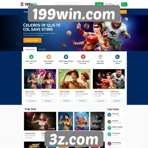 Análise da interface do usuário do site 199win